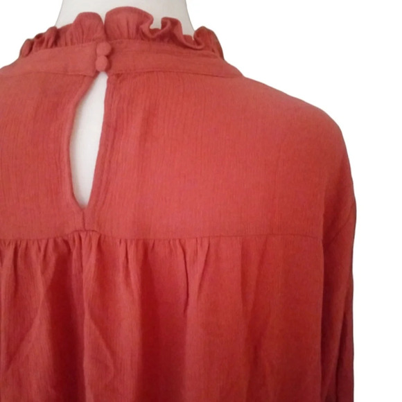 Torrid Women's Washable Crinkle Gauze Relaxed Embroidered Blouse Size 1 1X - Picture 12 of 12